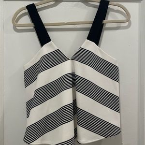 Gianni Bini Black & White Striped Tank Top - size XS